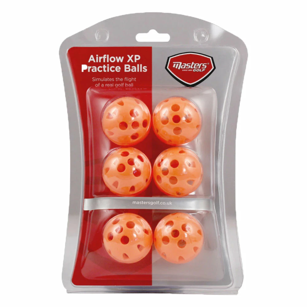 Masters Airflow XP Practice Balls (6 Pack) - Orange 4 Masters Airflow XP Practice Balls (6 Pack) - Orange - Image 2