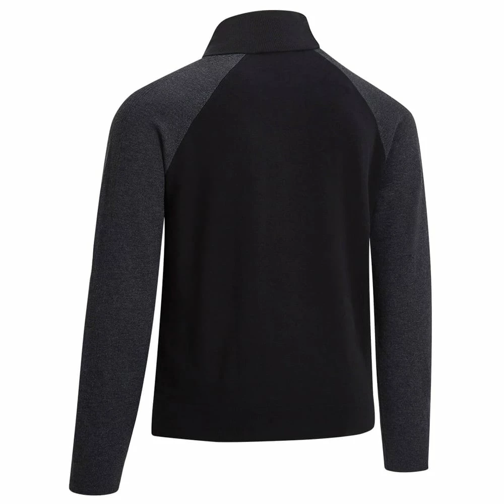 Callaway Raglan 1/4 Zip Long Sleeve Mock - True Black 4 Callaway Raglan 1/4 Zip Long Sleeve Mock - True Black - Image 2