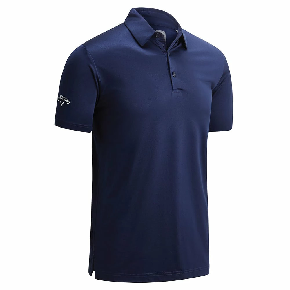 Callaway Swing Tech Solid Print Polo Shirt - Peacoat 3 Callaway Swing Tech Solid Print Polo Shirt - Peacoat