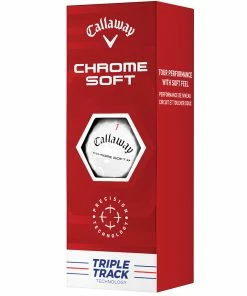Callaway Chrome Soft Triple Track Golf Balls - White - 12 Pack 12 Callaway Chrome Soft Triple Track Golf Balls - White - 12 Pack -Second Hand Clubs Sales chrome soft triple track white 1