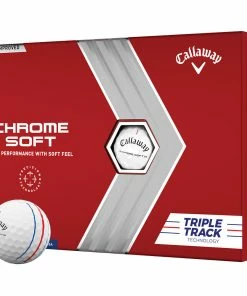 Callaway Chrome Soft Triple Track Golf Balls - White - 12 Pack