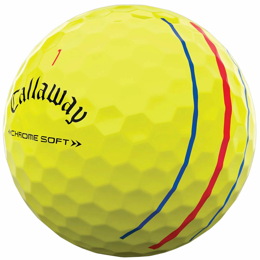 Callaway Chrome Soft Triple Track Golf Balls - Yellow - 12 Pack 6 Callaway Chrome Soft Triple Track Golf Balls - Yellow - 12 Pack - Image 4