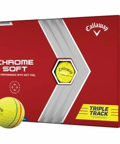 Callaway Chrome Soft Triple Track Golf Balls - Yellow - 12 Pack