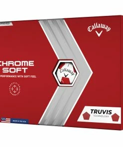 Callaway Chrome Soft Truvis Golf Balls - Red - 12 Pack -Second Hand Clubs Sales chrome soft truvis white red 4