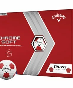 Callaway Chrome Soft Truvis Golf Balls - Red - 12 Pack