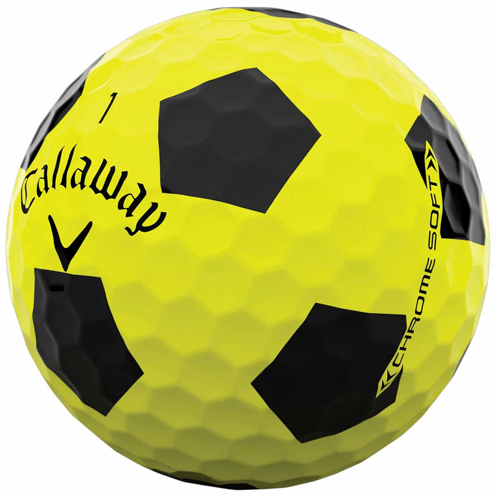 Callaway Chrome Soft Truvis Golf Balls - Yellow/Black - 12 Pack 5 Callaway Chrome Soft Truvis Golf Balls - Yellow/Black - 12 Pack - Image 3