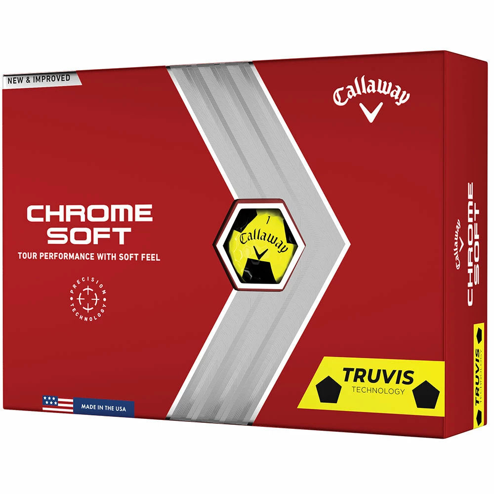 Callaway Chrome Soft Truvis Golf Balls - Yellow/Black - 12 Pack 7 Callaway Chrome Soft Truvis Golf Balls - Yellow/Black - 12 Pack - Image 5