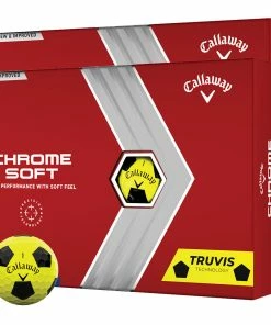Callaway Chrome Soft Truvis Golf Balls - Yellow/Black - Double Dozen