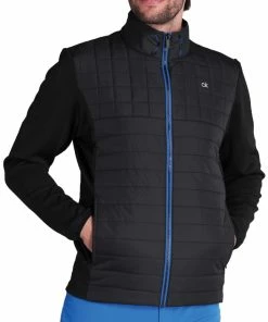 Calvin Klein Vardon Hybrid Jacket - Black/Nautical Blue -Second Hand Clubs Sales ckms21491blk naub1