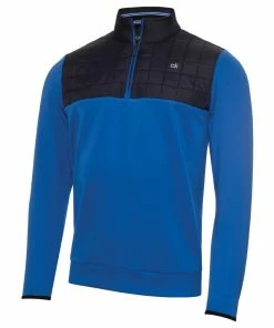 Calvin Klein Vardon Hybrid Half Zip Pullover - Nautical