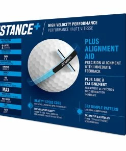 TaylorMade Distance+ Golf Balls - White - 12 Pack -Second Hand Clubs Sales distance white 4