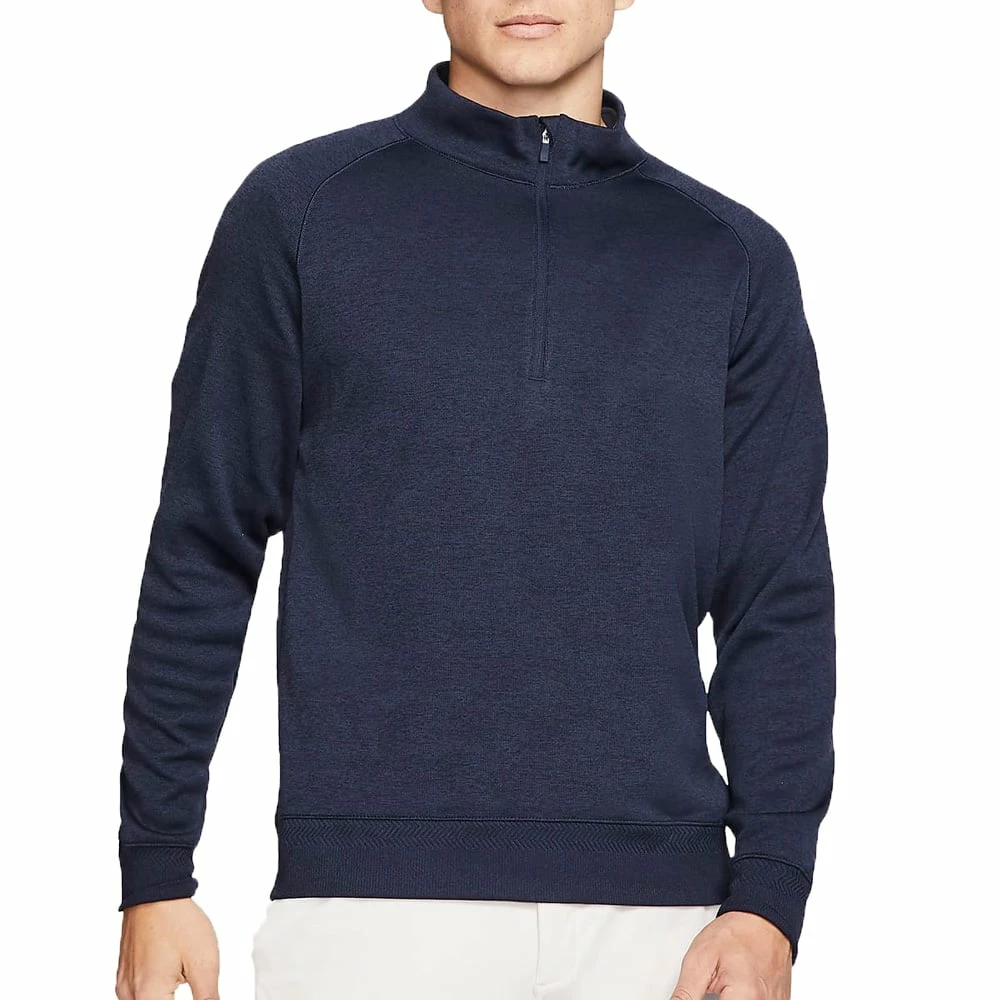 Nike Dri-Fit Player Half Zip Long Sleeve Top - Obsidian/Black 4 Nike Dri-Fit Player Half Zip Long Sleeve Top - Obsidian/Black - Image 2