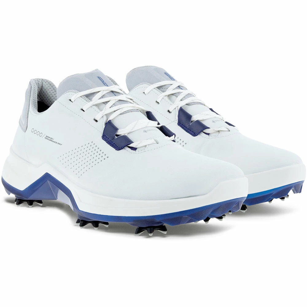 ECCO Biom G5 Waterproof Spiked Shoes - White/Blue Depths 4 ECCO Biom G5 Waterproof Spiked Shoes - White/Blue Depths - Image 2