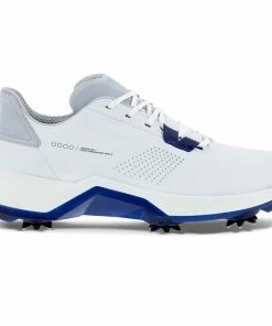 ECCO Biom G5 Waterproof Spiked Shoes - White/Blue Depths