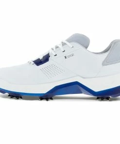 ECCO Biom G5 Waterproof Spiked Shoes - White/Blue Depths 13 ECCO Biom G5 Waterproof Spiked Shoes - White/Blue Depths -Second Hand Clubs Sales ecco biom g5 waterproof spiked shoes white 2