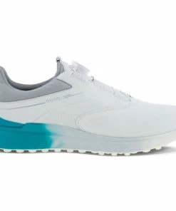 ECCO S-Three BOA Waterproof Spikeless Shoes - White/Caribbean/Concrete