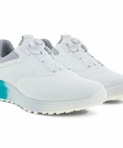 ECCO S-Three BOA Waterproof Spikeless Shoes - White/Caribbean/Concrete -Second Hand Clubs Sales ecco s three boa waterproof spikeless shoes whitecaribconcrete 5