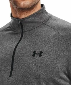 Under Armour Tech 2.0 1/2 Zip Pullover - Carbon Heather -Second Hand Clubs Sales ezgif 2 12612f42e3db