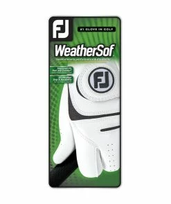 FootJoy WeatherSof Golf Glove - White -Second Hand Clubs Sales fj wethersof packet 1