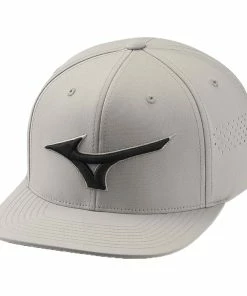 Mizuno Tour Flat Snapback Cap - Grey