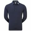 FootJoy Thermolite Long Sleeve Smooth Pique Performance Shirt - Navy -Second Hand Clubs Sales footjo 1 2 1