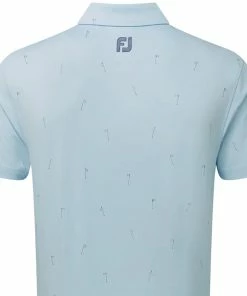FootJoy 18 Holes Lisle Polo Shirt - Azure -Second Hand Clubs Sales footjoy 18 holes lisle polo azure 4