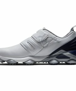 FootJoy Tour Alpha Double BOA Spiked Shoes - White/Navy/Grey 9 FootJoy Tour Alpha Double BOA Spiked Shoes - White/Navy/Grey -Second Hand Clubs Sales footjoy alpha tour double boa spiked shoes whitenavygrey 3