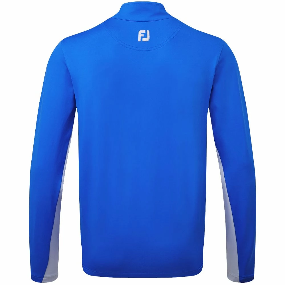 FootJoy Chest Stripe Chill Out 1/4 Zip Pullover - Royal/Dove Grey - Image 2