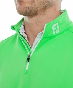 FootJoy Chill-Out 1/4 Zip Pullover - Green -Second Hand Clubs Sales footjoy chill out 14 zip pullover green 5