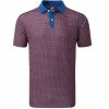 FootJoy Circle Print Polo Shirt - Twilight/Racing Red/Iron/White -Second Hand Clubs Sales footjoy circle print polo shirt twilightracingredironwhite 1