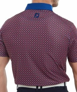 FootJoy Circle Print Polo Shirt - Twilight/Racing Red/Iron/White -Second Hand Clubs Sales footjoy circle print polo shirt twilightracingredironwhite 4