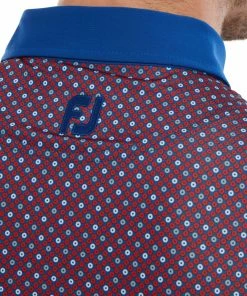 FootJoy Circle Print Polo Shirt - Twilight/Racing Red/Iron/White -Second Hand Clubs Sales footjoy circle print polo shirt twilightracingredironwhite 5