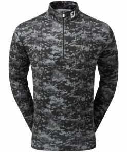 FootJoy Cloud Camo 1/4 Zip Pullover - Black
