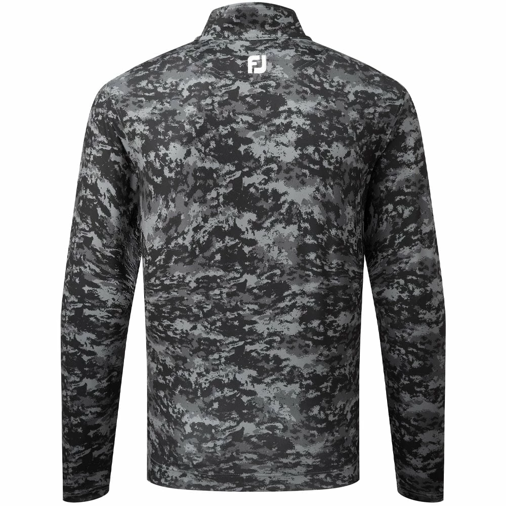 FootJoy Cloud Camo 1/4 Zip Pullover - Black 4 FootJoy Cloud Camo 1/4 Zip Pullover - Black - Image 2