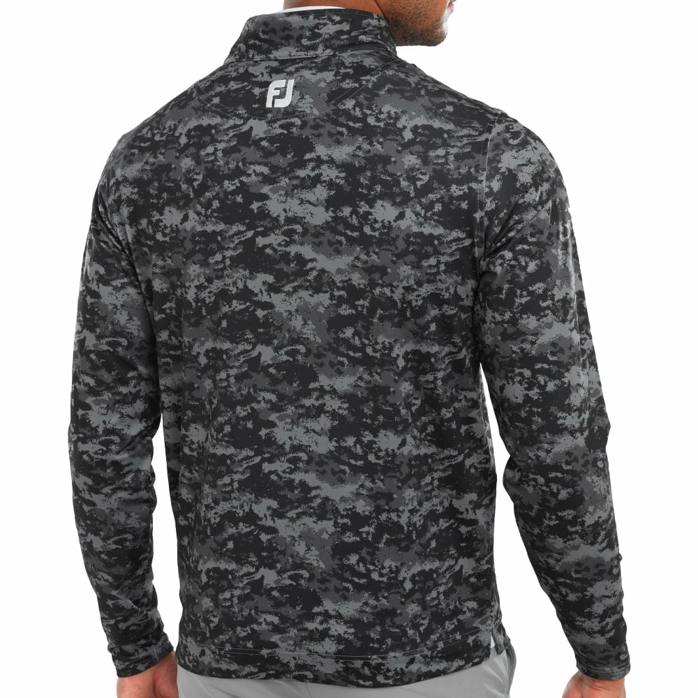 FootJoy Cloud Camo 1/4 Zip Pullover - Black 6 FootJoy Cloud Camo 1/4 Zip Pullover - Black - Image 4