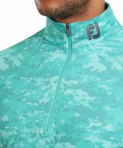 FootJoy Cloud Camo 1/4 Zip Pullover - Maui Blue 11 FootJoy Cloud Camo 1/4 Zip Pullover - Maui Blue -Second Hand Clubs Sales footjoy cloud camo 14 zip pullover maui blue 5