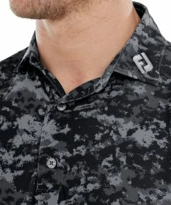 FootJoy Cloud Camo Polo Shirt - Black -Second Hand Clubs Sales footjoy cloud camo polo shirt black 5