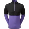 FootJoy Colour Block 1/4 Zip Pullover - Black/Violet -Second Hand Clubs Sales footjoy colour block 14 zip pullover blackviolet 1