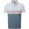 FootJoy Colour Block Pique Polo Shirt - White/Graphite/Quartz Pink -Second Hand Clubs Sales footjoy colour block pique polo shirt whitegraphitequartzpink 1