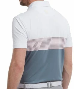 FootJoy Colour Block Pique Polo Shirt - White/Graphite/Quartz Pink 10 FootJoy Colour Block Pique Polo Shirt - White/Graphite/Quartz Pink -Second Hand Clubs Sales footjoy colour block pique polo shirt whitegraphitequartzpink 4
