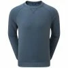 FootJoy French Terry Crew Neck Sweater - Heather Ink -Second Hand Clubs Sales footjoy french terry crew neck sweater heather ink 1