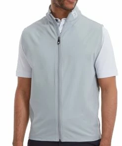 FootJoy Full-Zip Knit Vest - Grey -Second Hand Clubs Sales footjoy full zip knit vest grey 3
