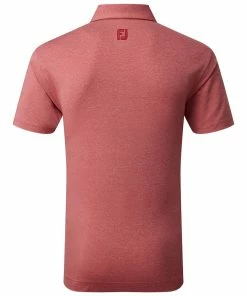 FootJoy Heather Self Collar Polo Shirt - Red 8 FootJoy Heather Self Collar Polo Shirt - Red -Second Hand Clubs Sales footjoy heather self collar polo shirt red 2