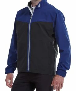 FootJoy HydroLite Waterproof Jacket - Royal/Black/Silver -Second Hand Clubs Sales footjoy hydrolite waterproof jacket royal black silver 2