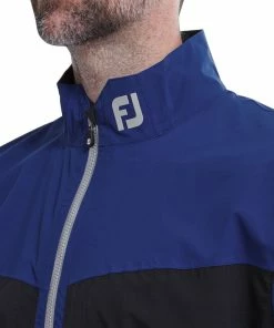 FootJoy HydroLite Waterproof Jacket - Royal/Black/Silver -Second Hand Clubs Sales footjoy hydrolite waterproof jacket royal black silver 5