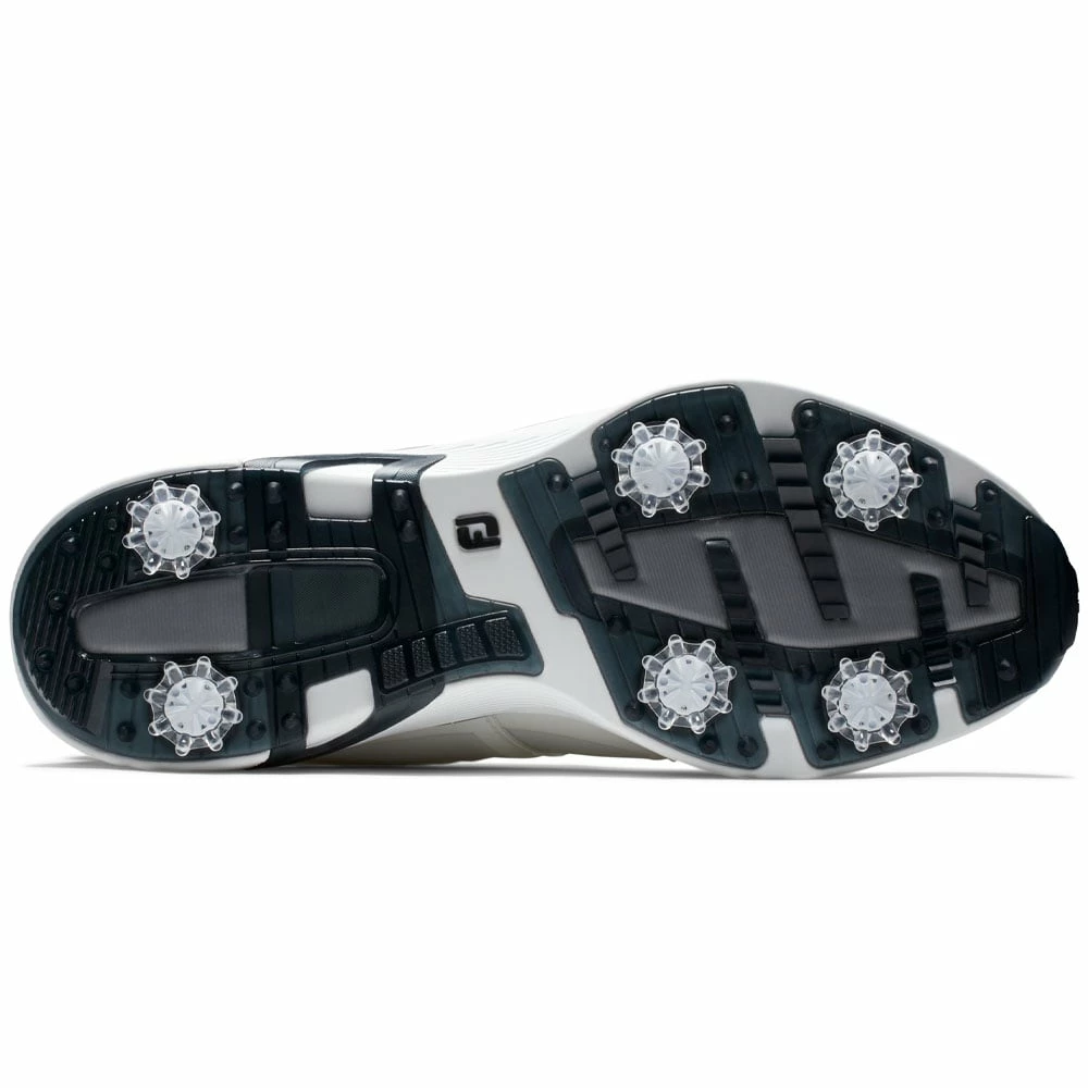 FootJoy Hyperflex BOA Waterproof Spiked Shoes - White/Black 4 FootJoy Hyperflex BOA Waterproof Spiked Shoes - White/Black - Image 2