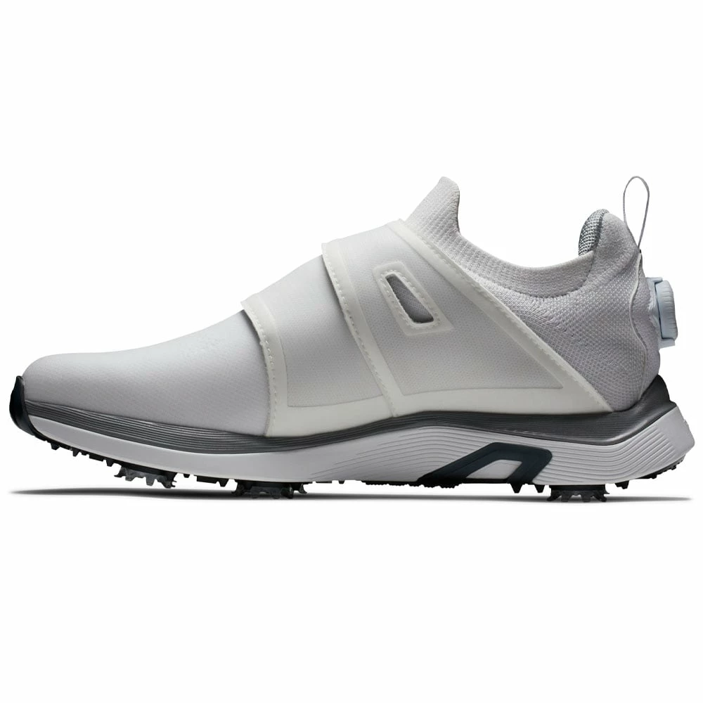 FootJoy Hyperflex BOA Waterproof Spiked Shoes - White/Black 5 FootJoy Hyperflex BOA Waterproof Spiked Shoes - White/Black - Image 3