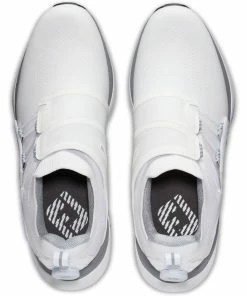 FootJoy Hyperflex BOA Waterproof Spiked Shoes - White/Black 10 FootJoy Hyperflex BOA Waterproof Spiked Shoes - White/Black -Second Hand Clubs Sales footjoy hyperflex boa spiked shoes whiteblack 4