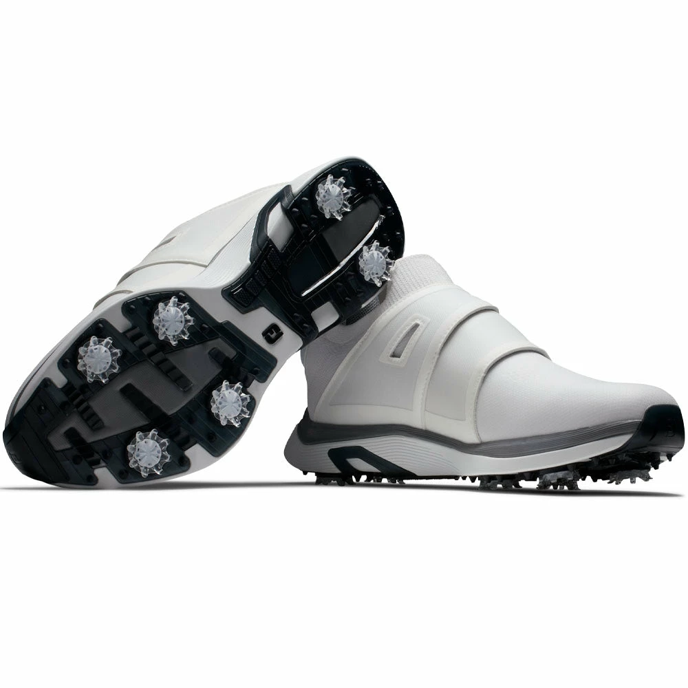 FootJoy Hyperflex BOA Waterproof Spiked Shoes - White/Black 7 FootJoy Hyperflex BOA Waterproof Spiked Shoes - White/Black - Image 5