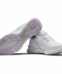 FootJoy Ladies FUEL Spikeless Shoes - White/White/Pink -Second Hand Clubs Sales footjoy ladies fuel shoes whitewhitepink 4